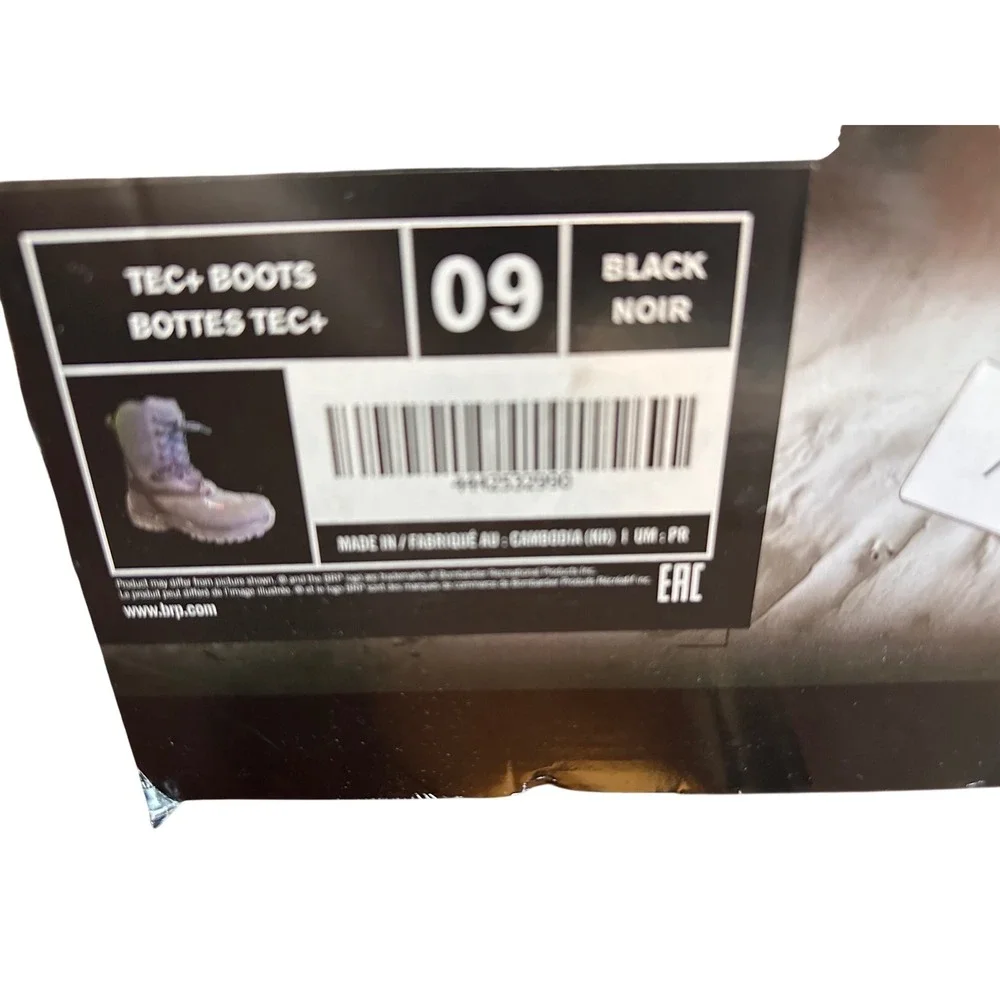 NEW Ski-Doo BRP TEC+‎ Boots Black Primaloft 600g Waterproof Snowmobile Men 9